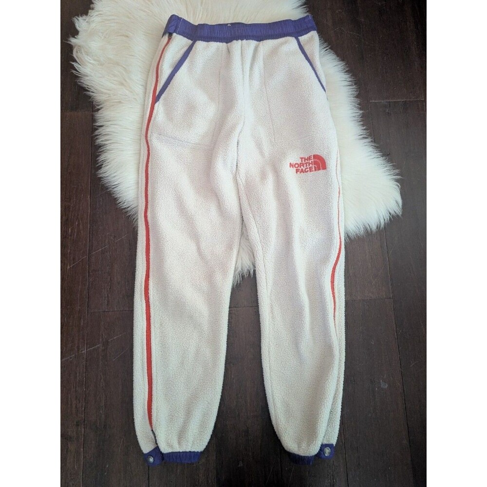 The North Face Womens White Fleece Sherpa Joggers Jogging Pants S Small